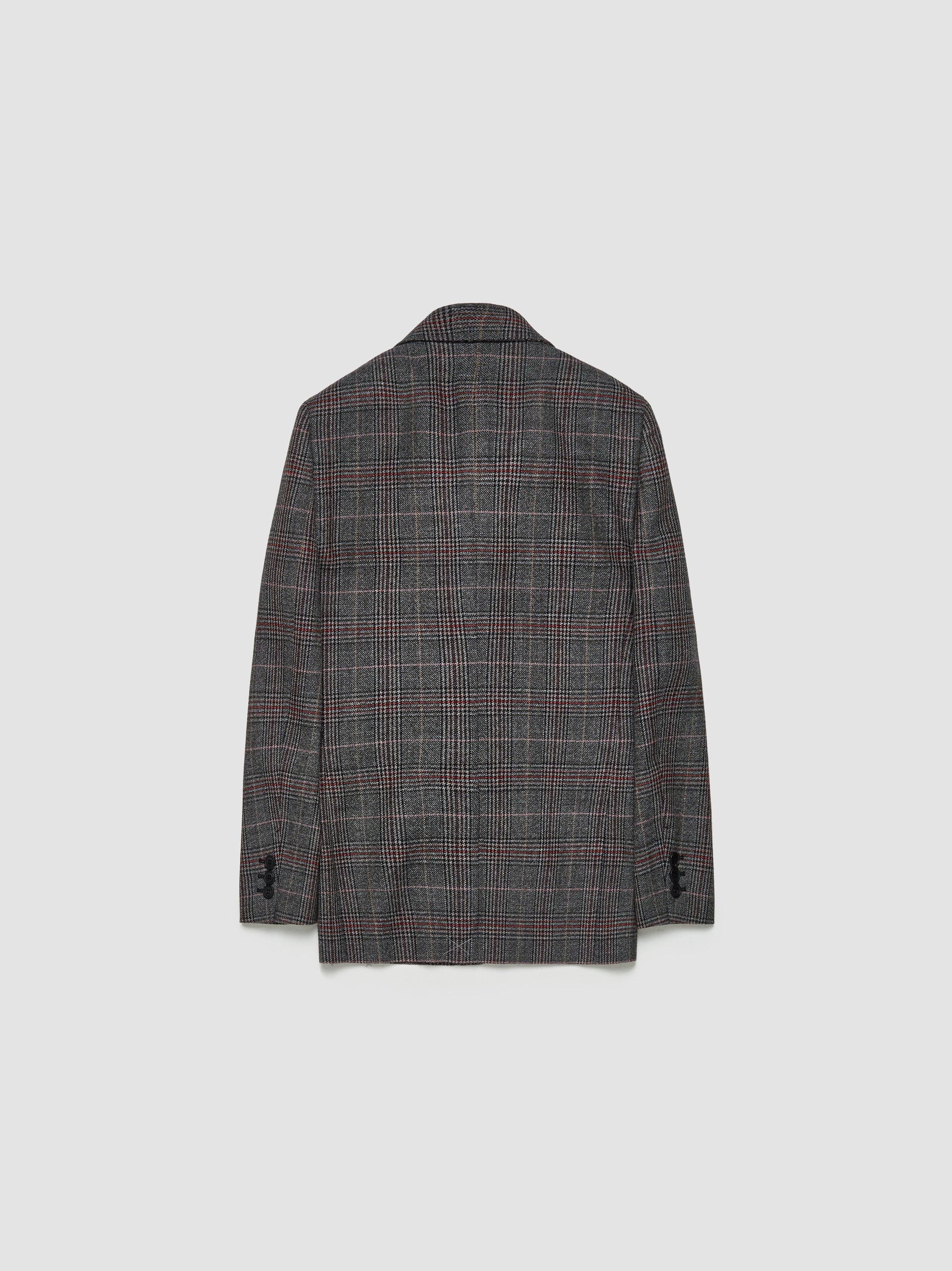 Single-Breasted Prince of Wales Check Blazer in Ebony - Image 4