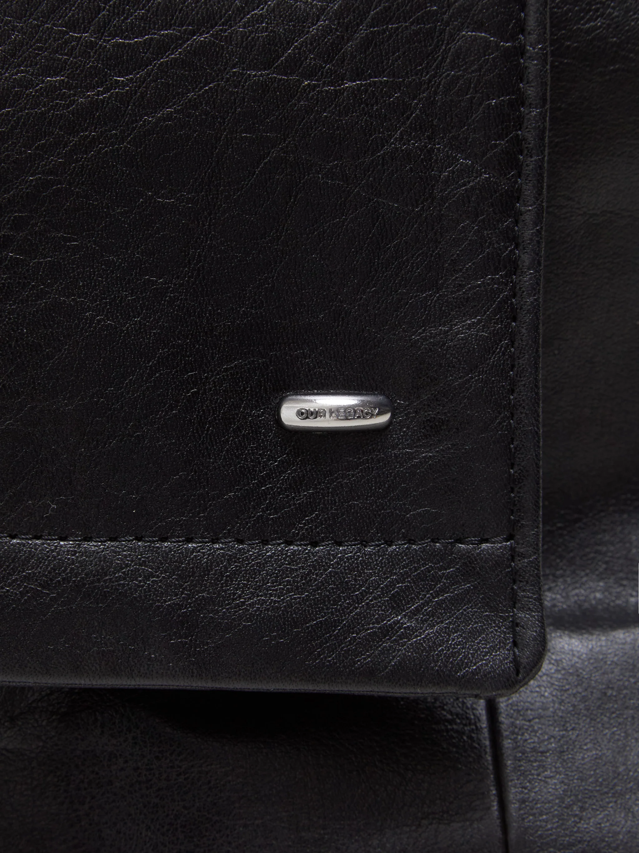 Slim Bag in Malleable Black Bull Hide - Image 3