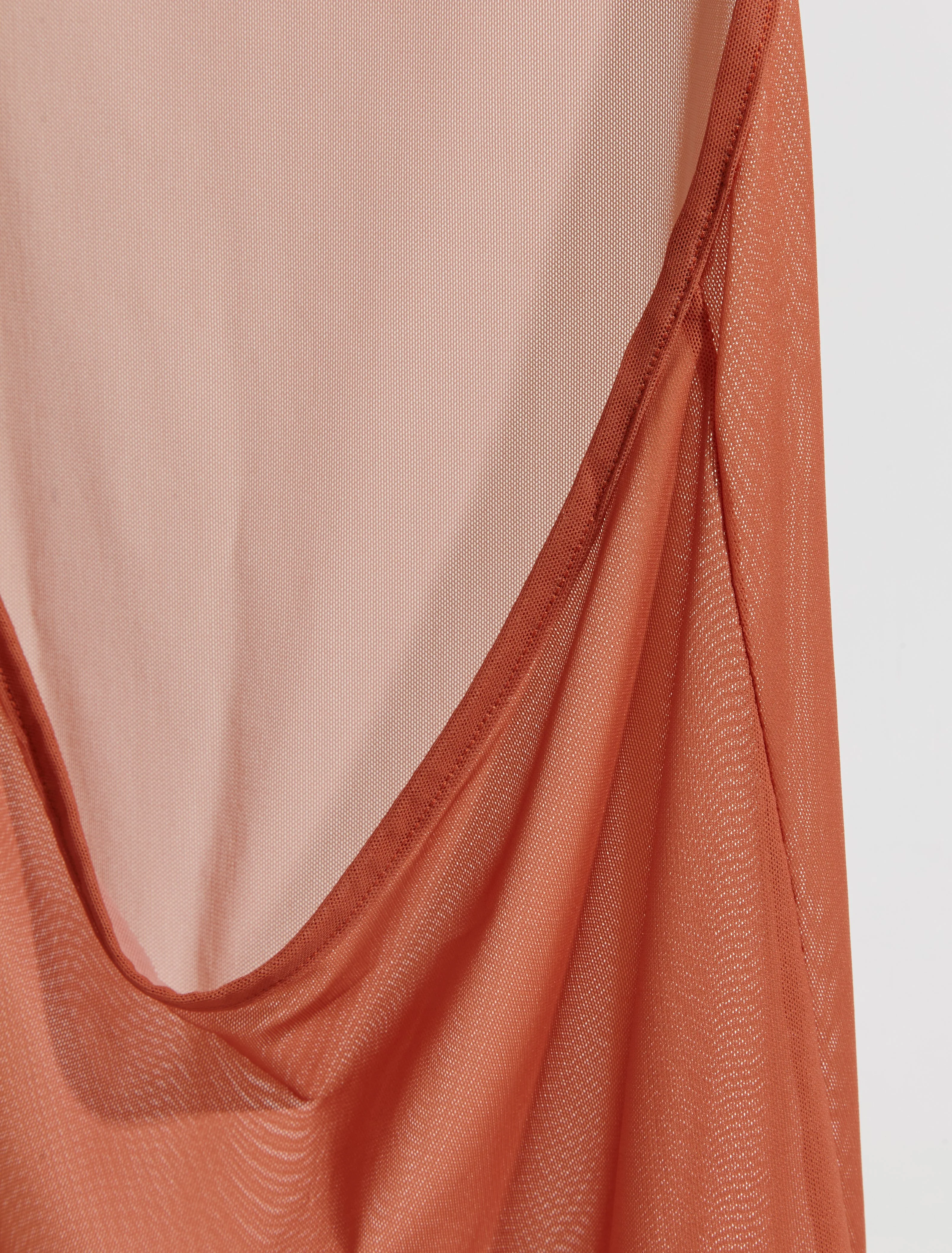Slip Mini Dress in Rust - Image 3