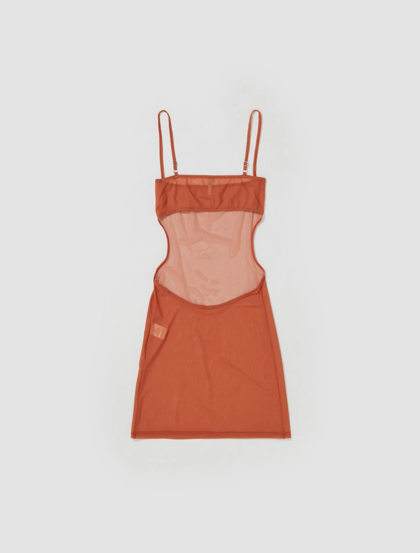 Slip Mini Dress in Rust - Image 4