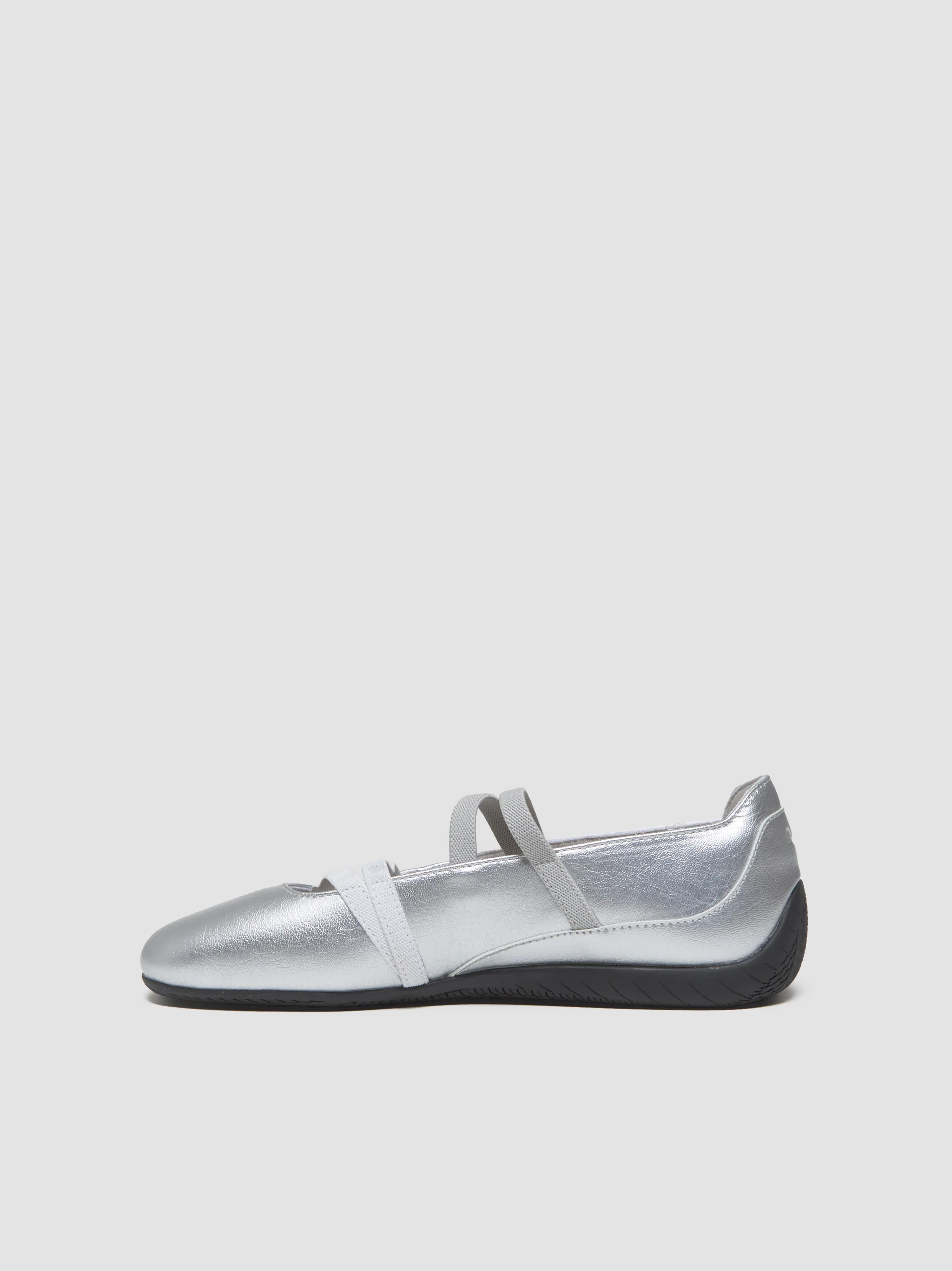 Speedcat Ballet Sneaker in Silver & White - Image 6