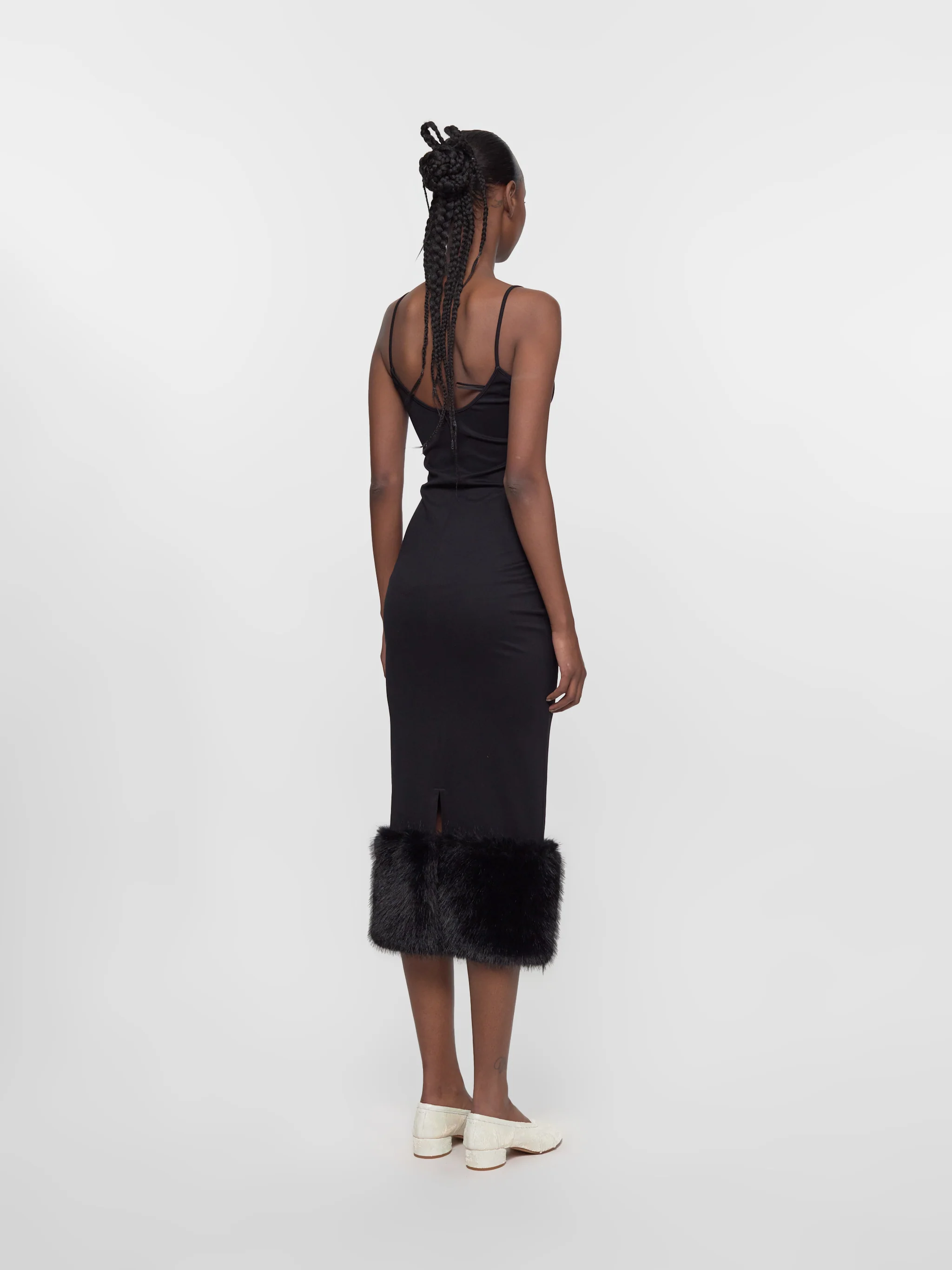 Stretch Jersey Dress in Black - Image 3
