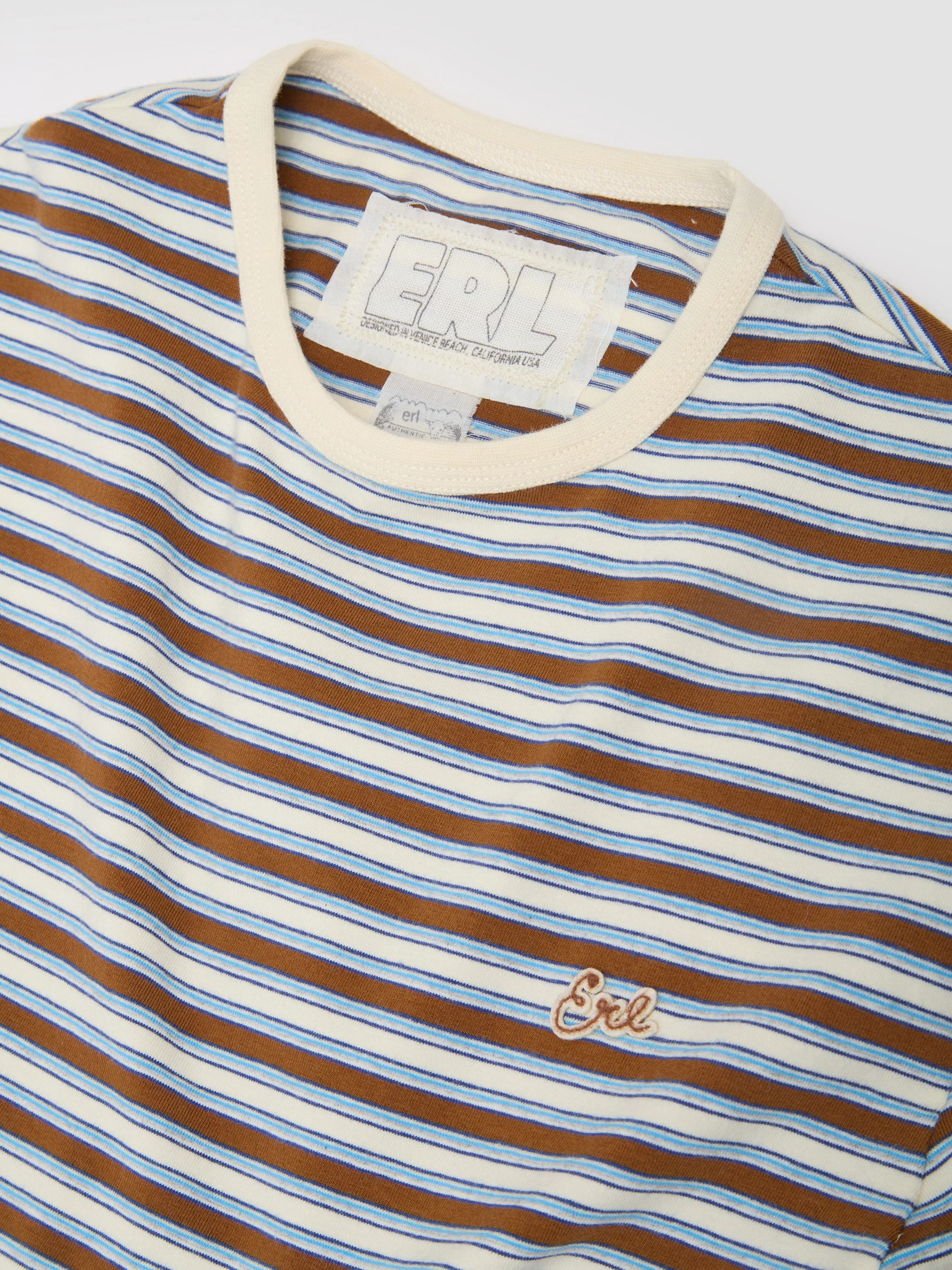 Striped Long Sleeve T-Shirt in Brown - Image 5