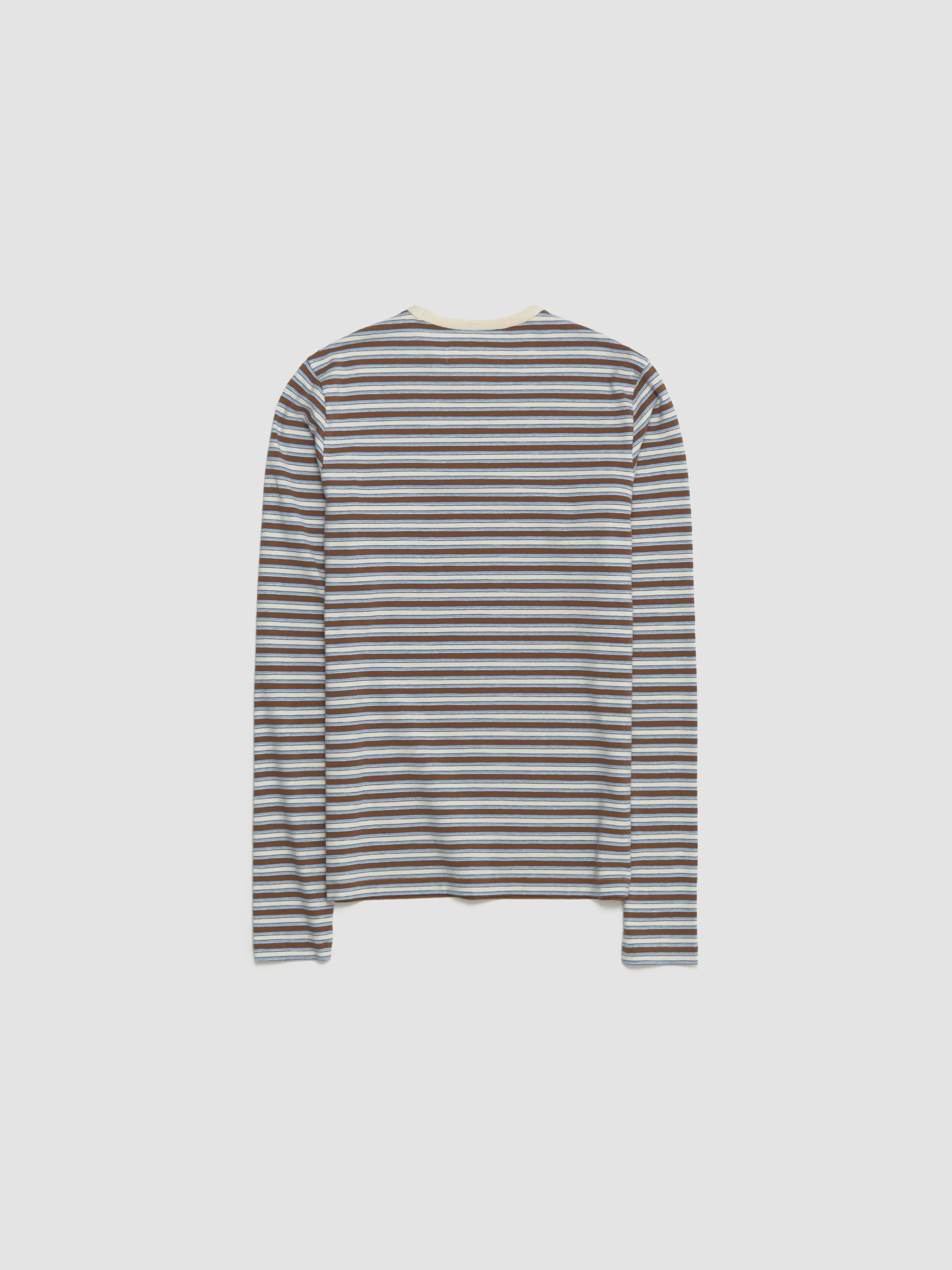 Striped Long Sleeve T-Shirt in Brown - Image 6