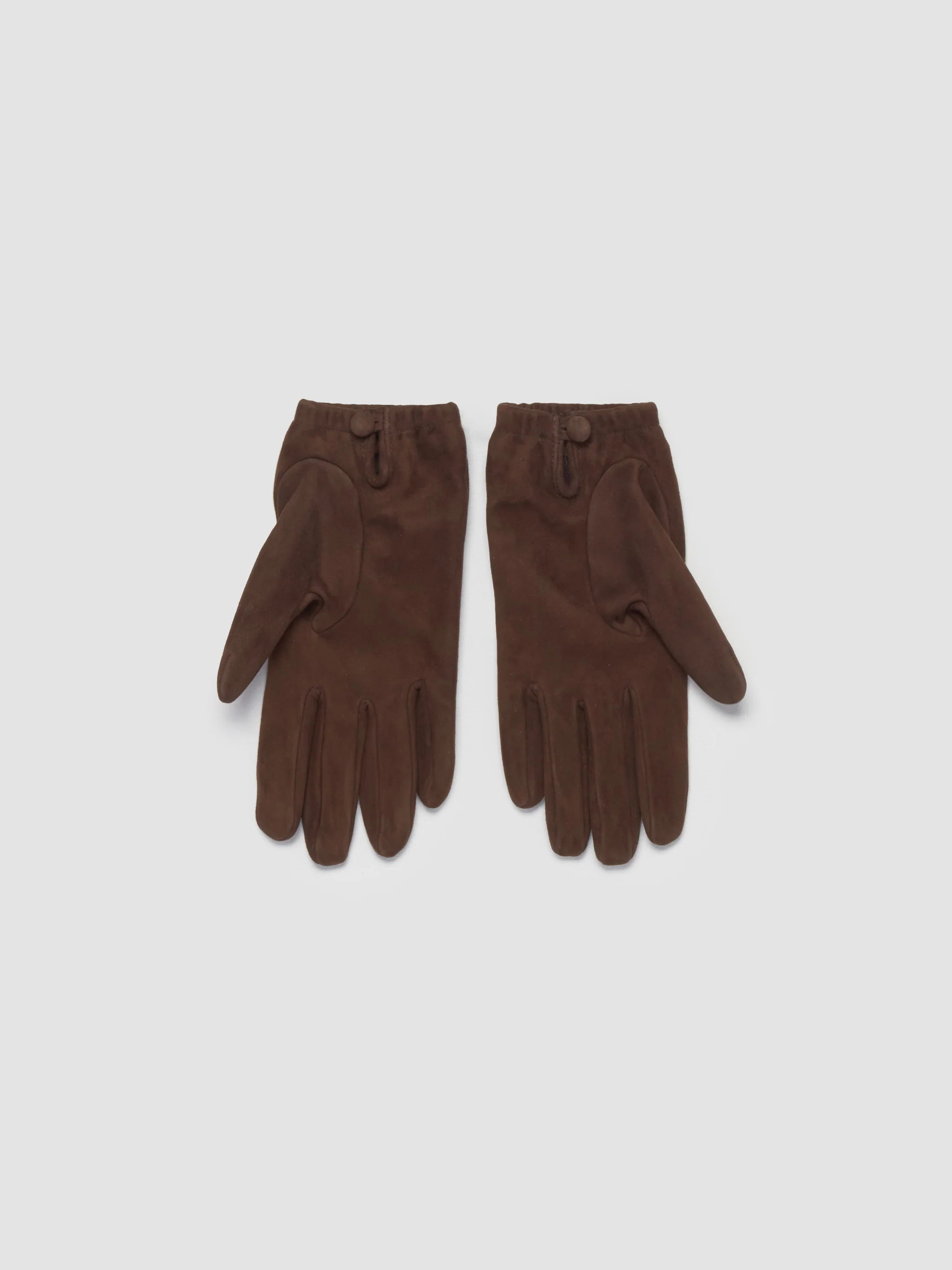 Suede Leather Gloves in Cacao - Image 4
