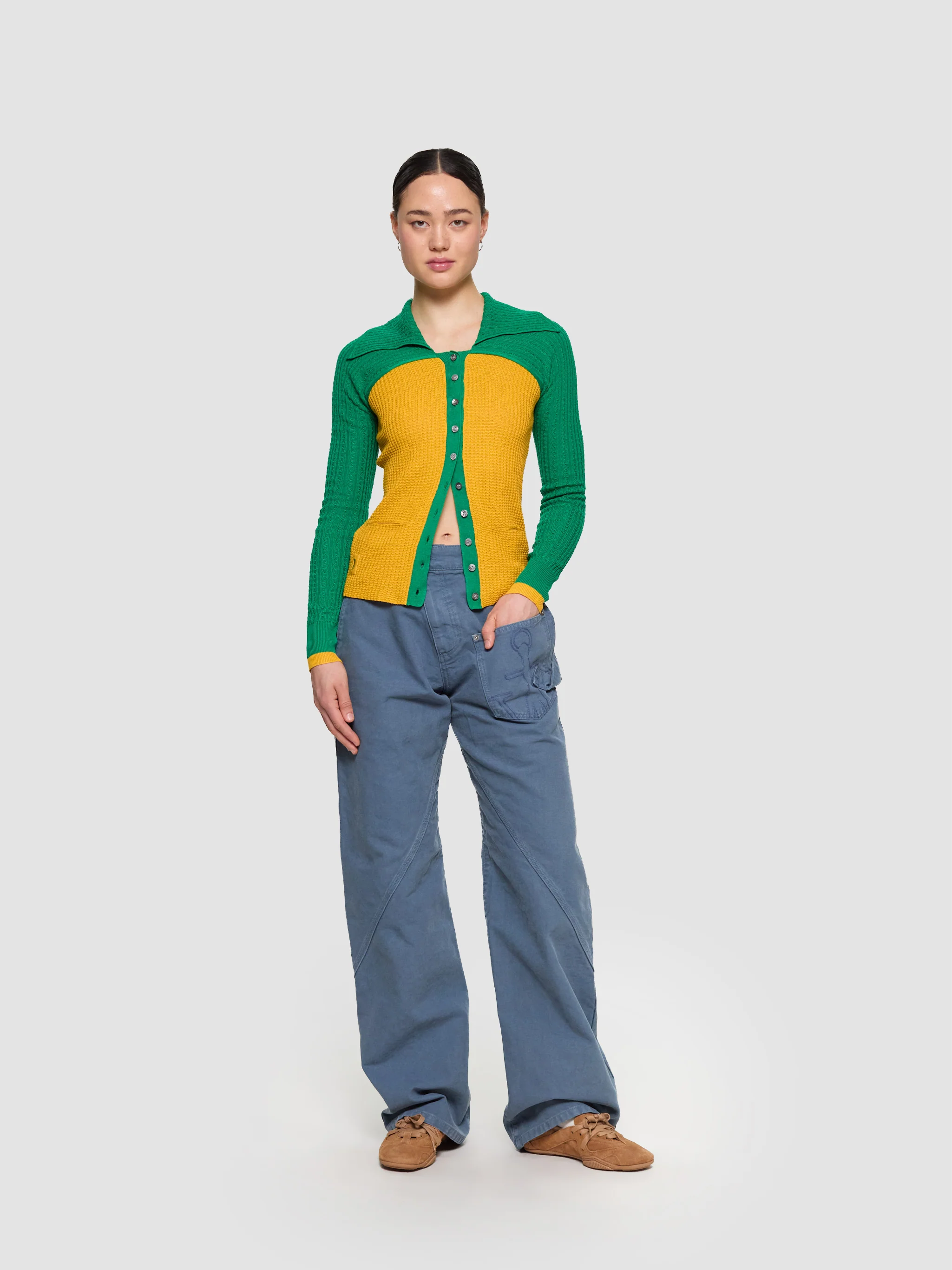 Twisted Workwear Trousers in Steel Blue - Image 4