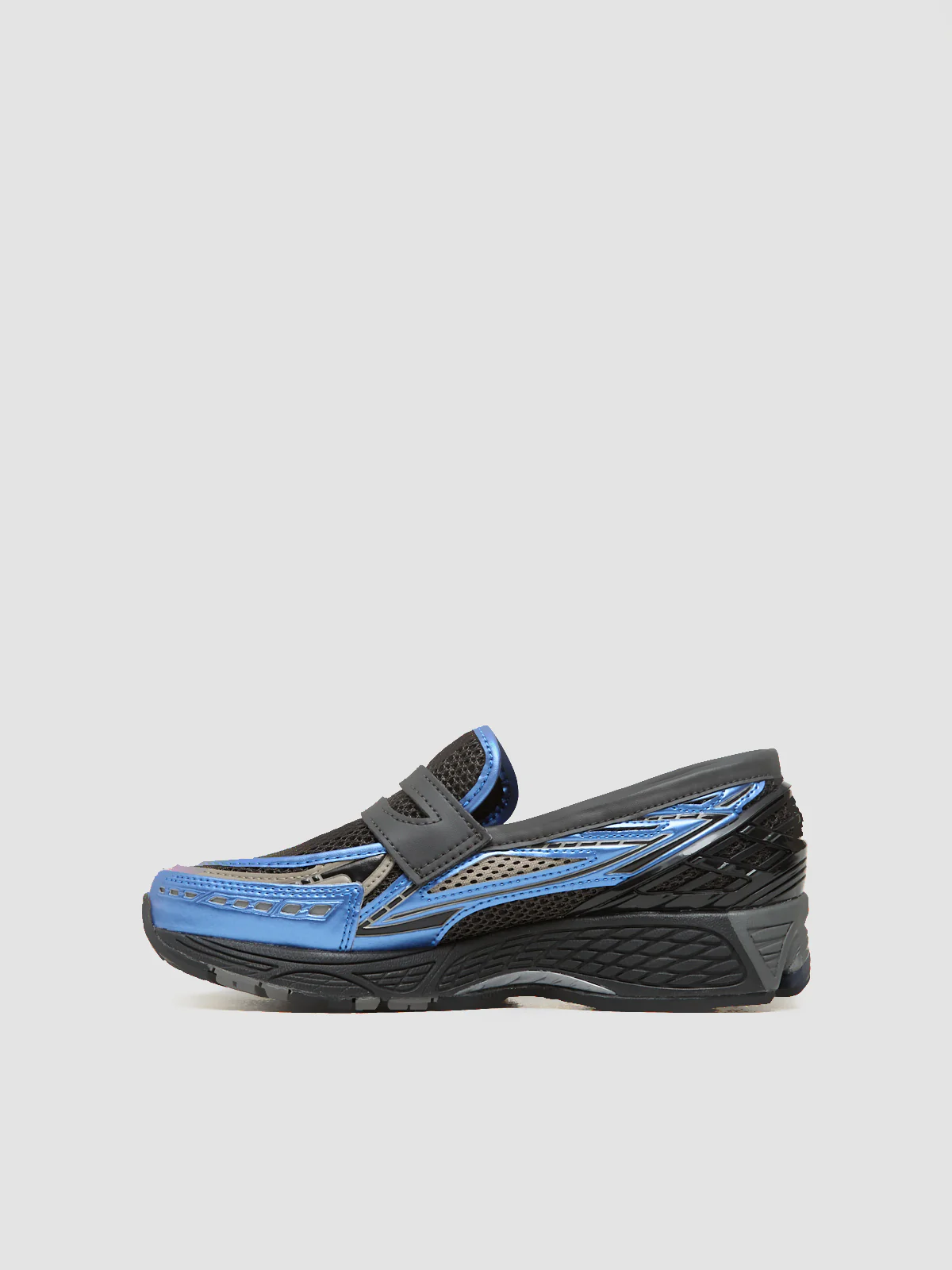 U1906 Loafers in Black Cement & Blue Gemstone - Image 6