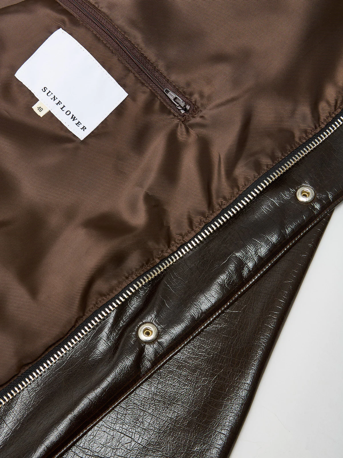 Vinyl Leisure Jacket in Brown - Image 3