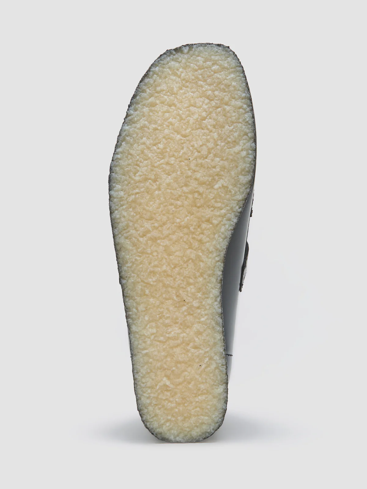 Wallabee T Bar Shoes in Black Hi-Shine Leather - Image 5