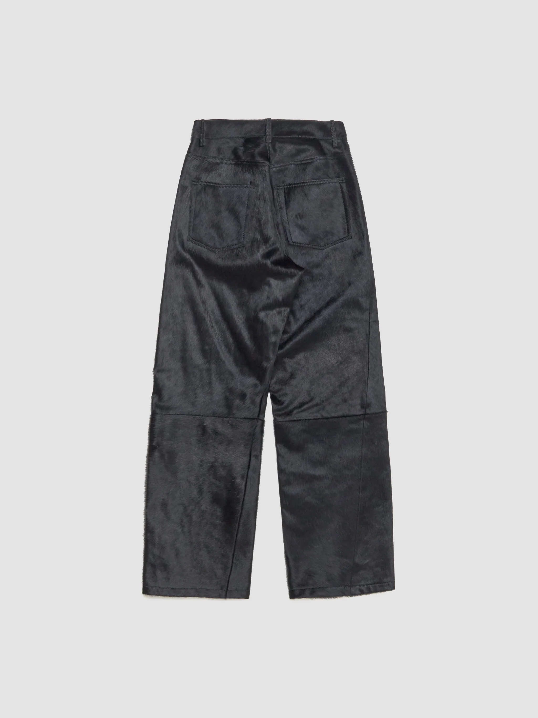 Wide Twist Cow Hide Pants in Black - Image 4