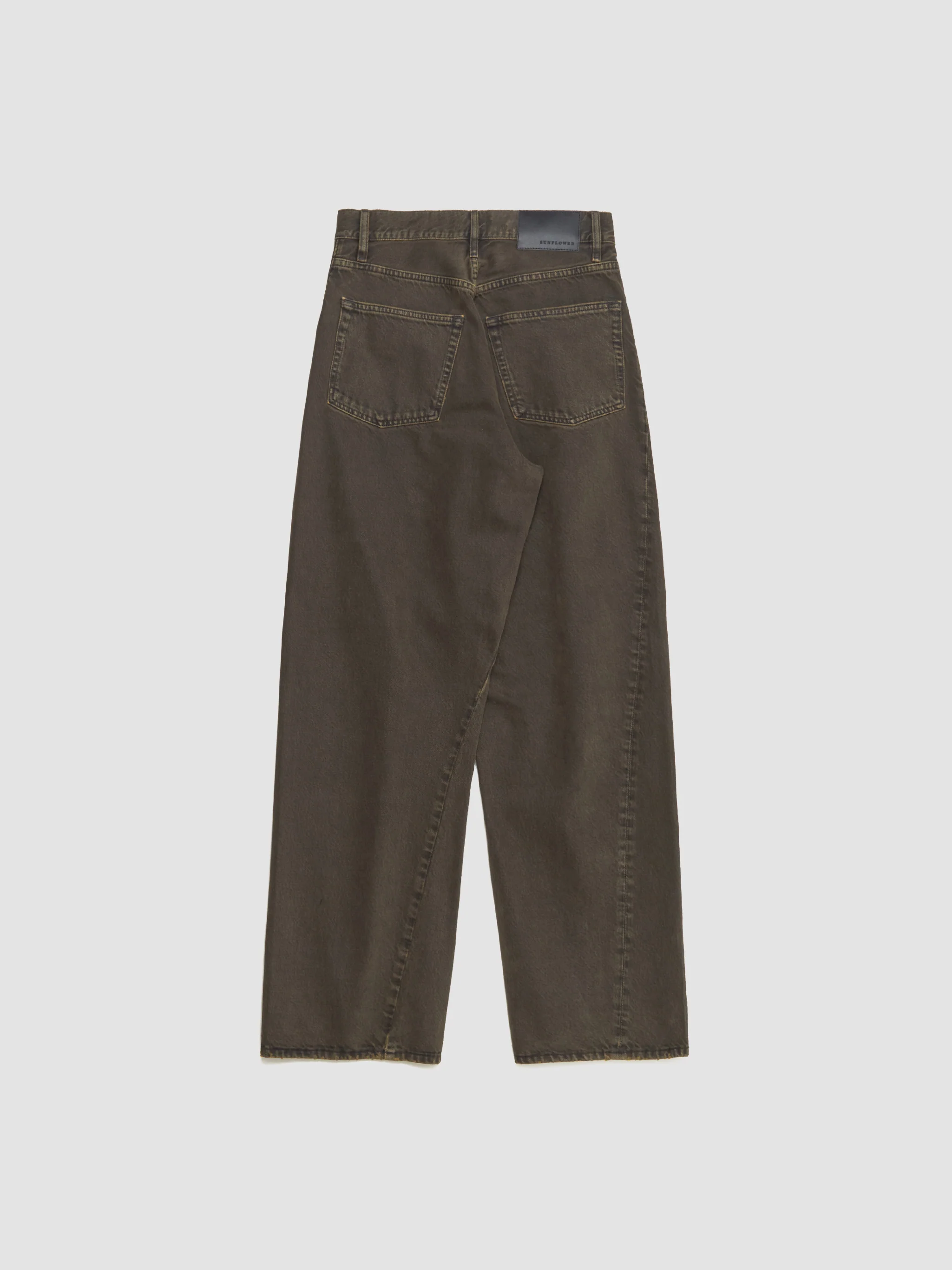 Wide Twist Jeans in Overdyed Black Khaki - Image 4