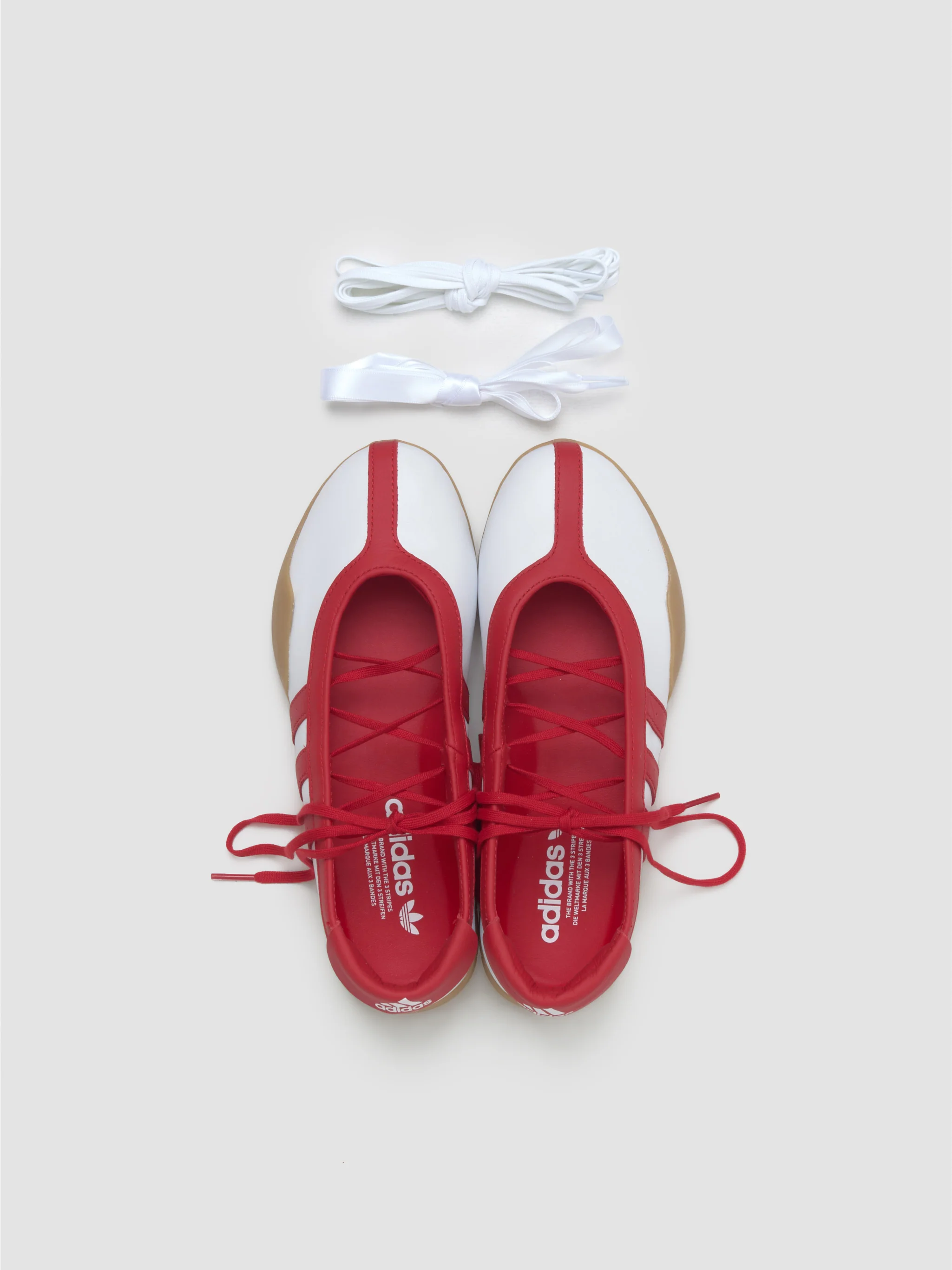 WMNS Taekwondo Mei Ballet Sneaker in White & Better Scarlet - Image 3
