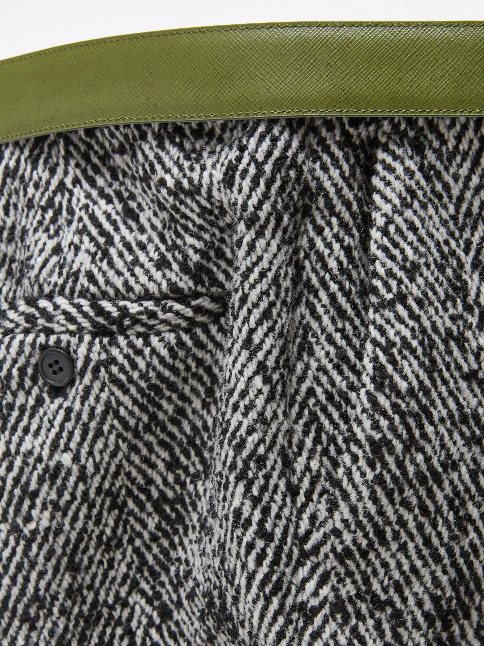 Wool Blend Pants in White & Black - Image 4