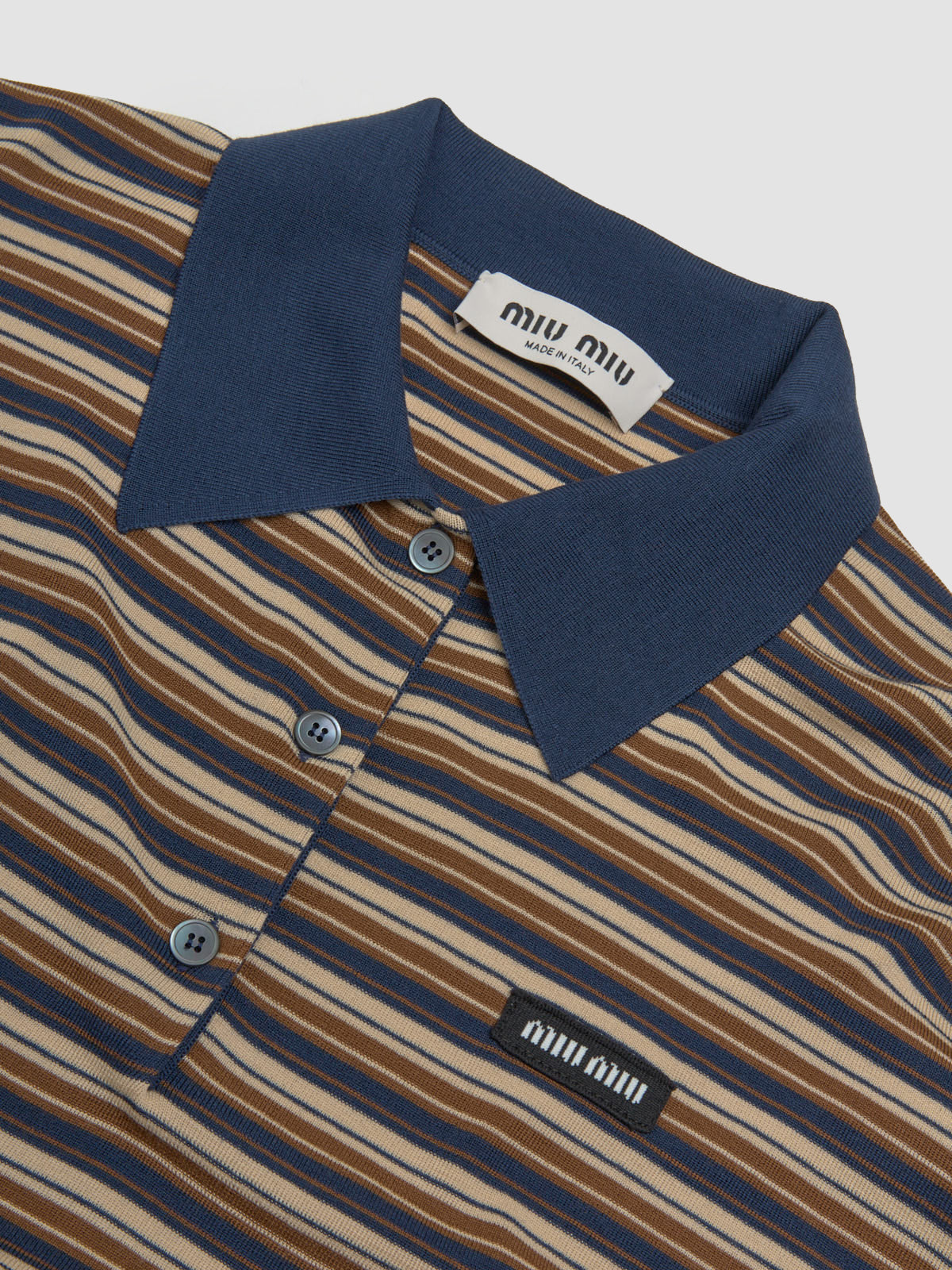 Wool Polo Shirt in Albino - Image 2