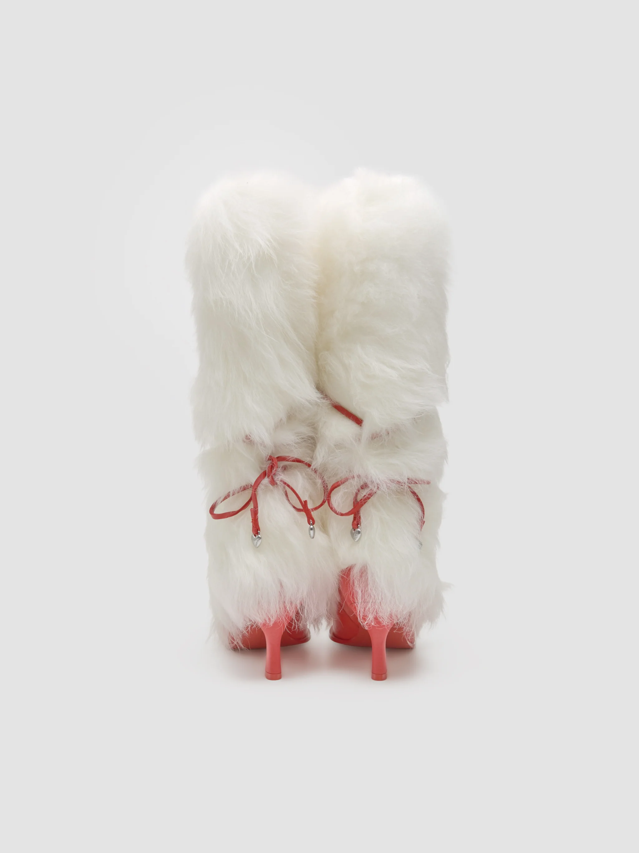 x Ambush Women's Fur Heel in White - Image 4