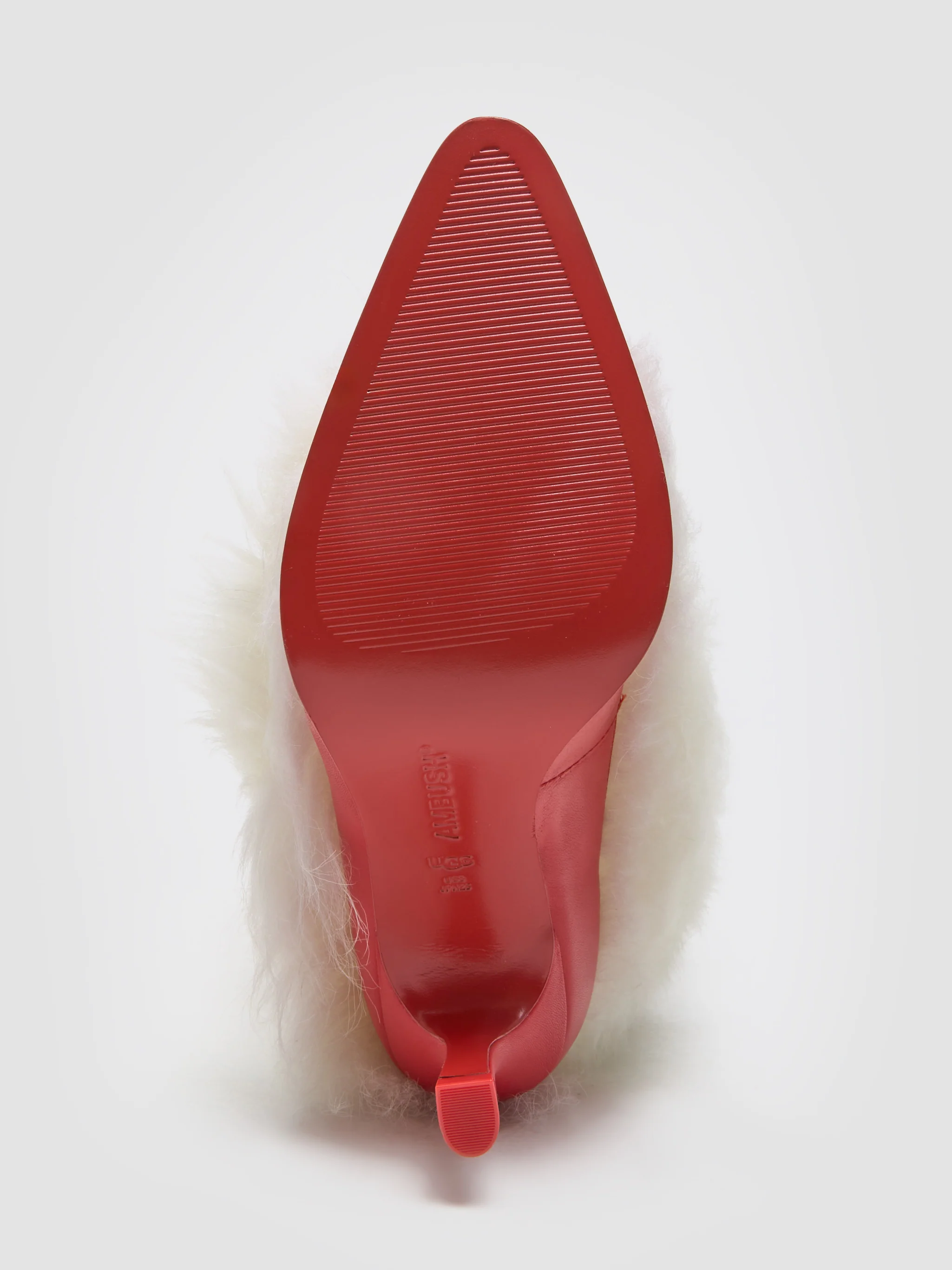 x Ambush Women's Fur Heel in White - Image 5