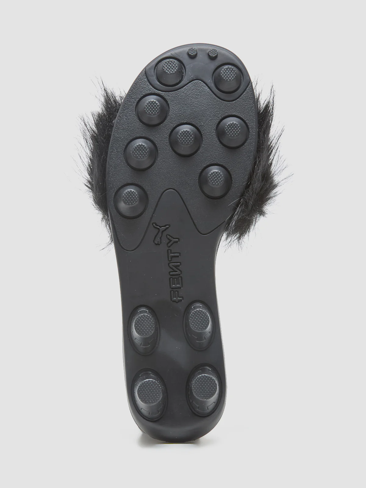 x FENTY WMNS Chic Fur Slide in Black & Silver - Image 5