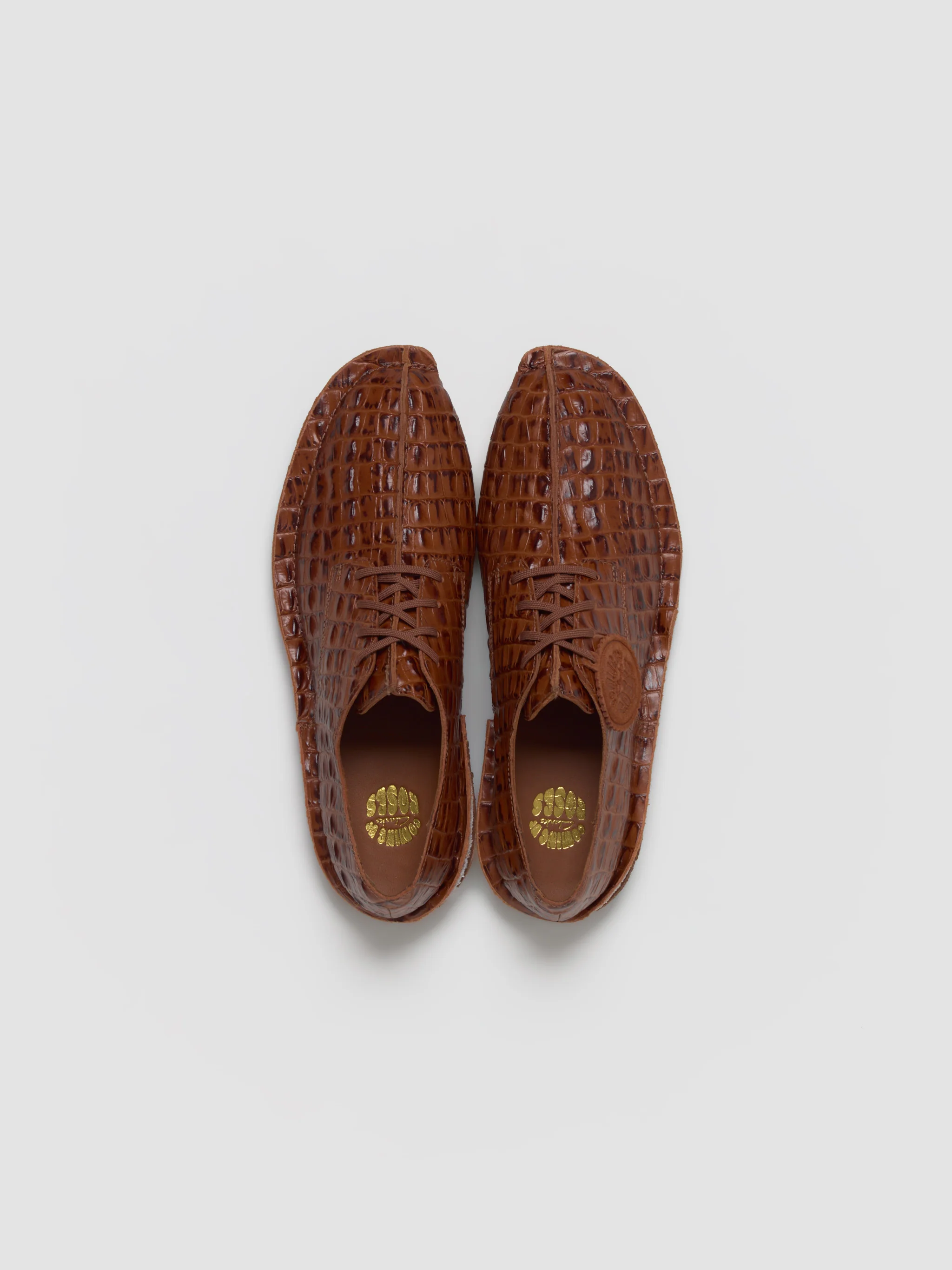 x Martine Rose Derby Shoes in Tan Leather - Image 3