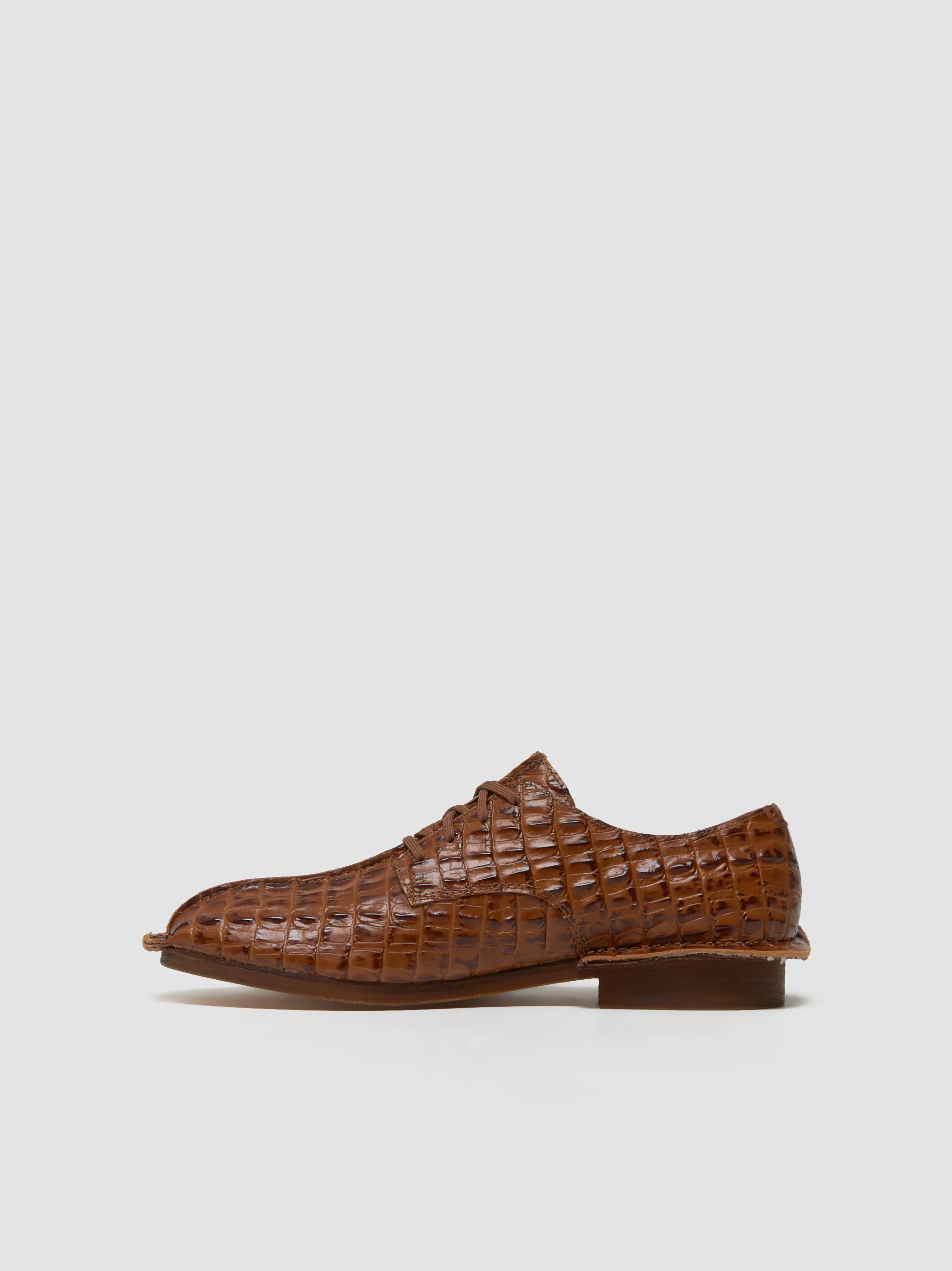 x Martine Rose Derby Shoes in Tan Leather - Image 6