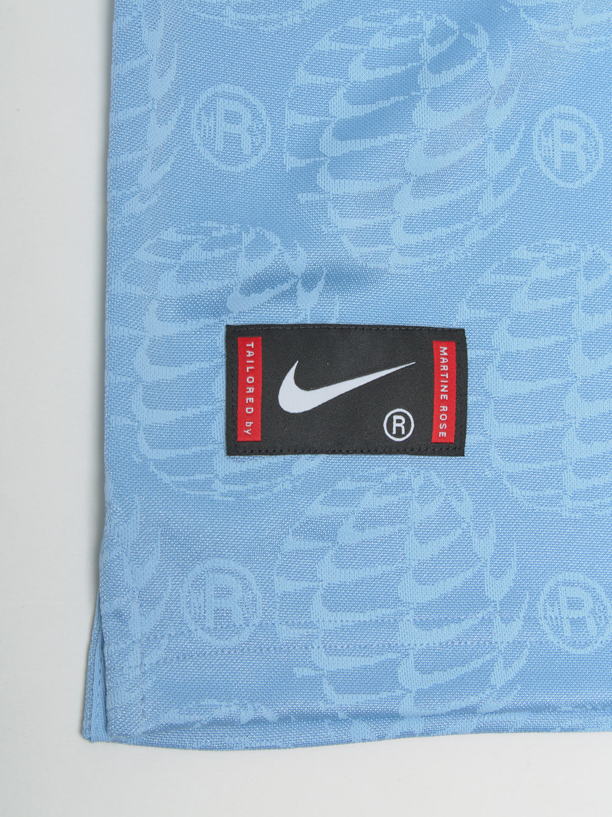x Martine Rose Relaxed Jersey T-Shirt in Psychic Blue & White - Image 3