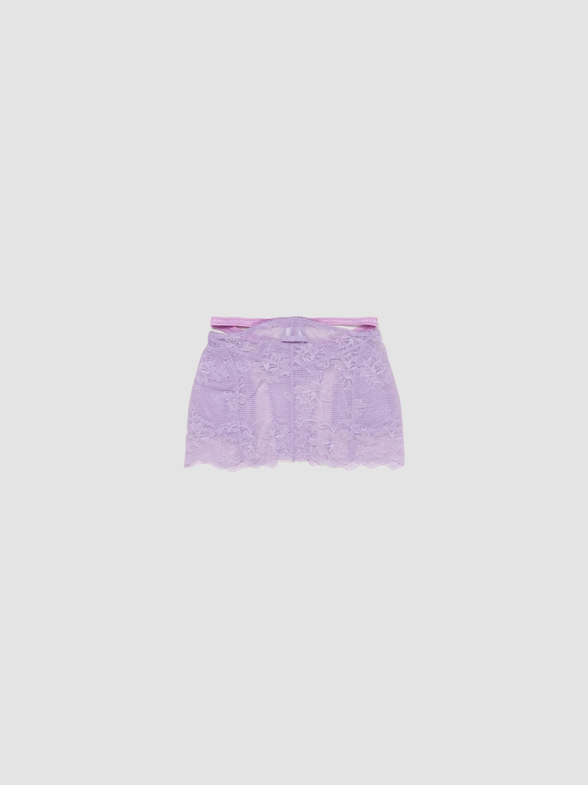 x Shayne Oliver Lace Skirt in Lilac - Image 6