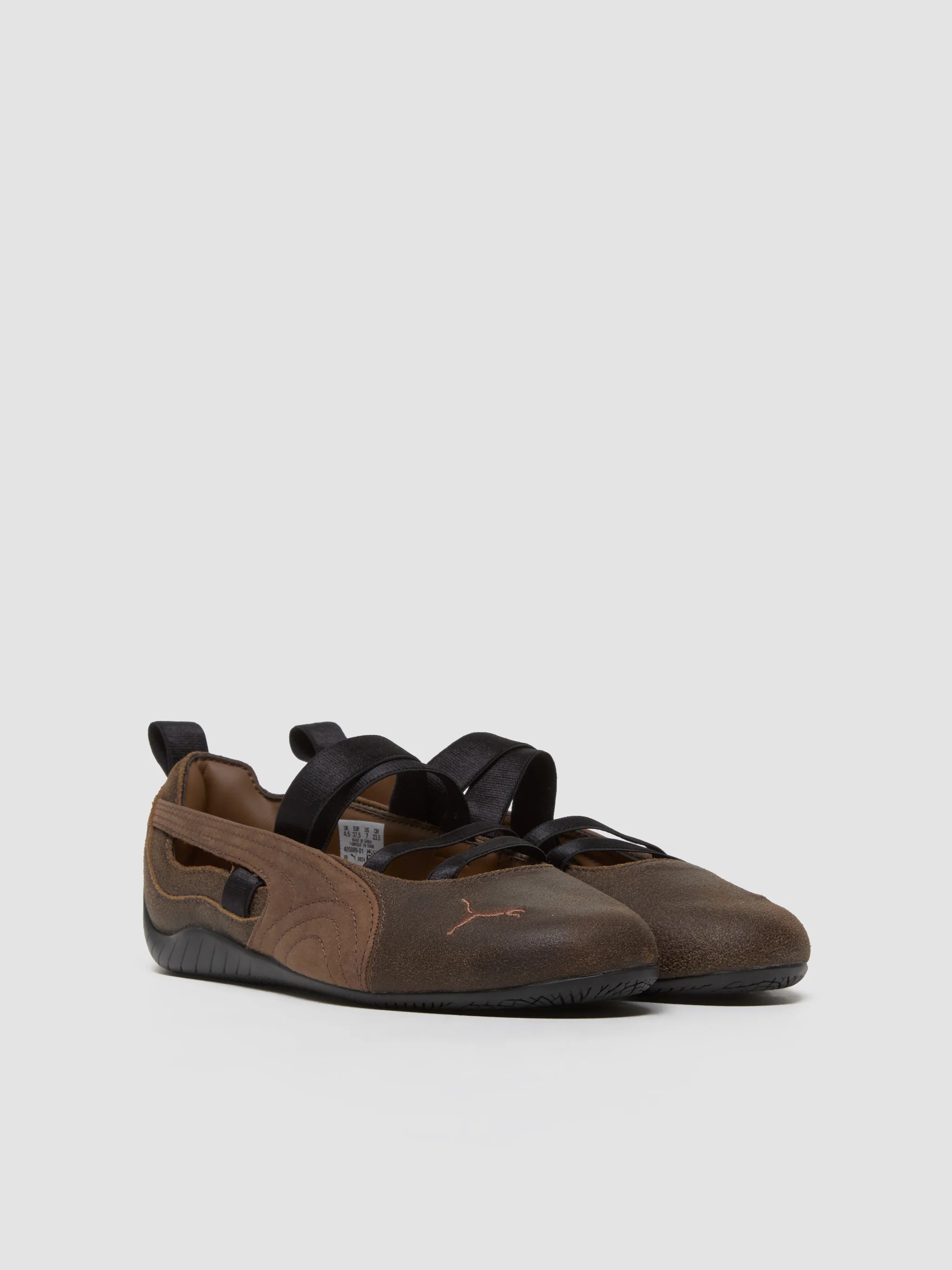 x VOO Speedcat Ballet Sneaker in Dark Chocolate & Haute Coffee - Image 3