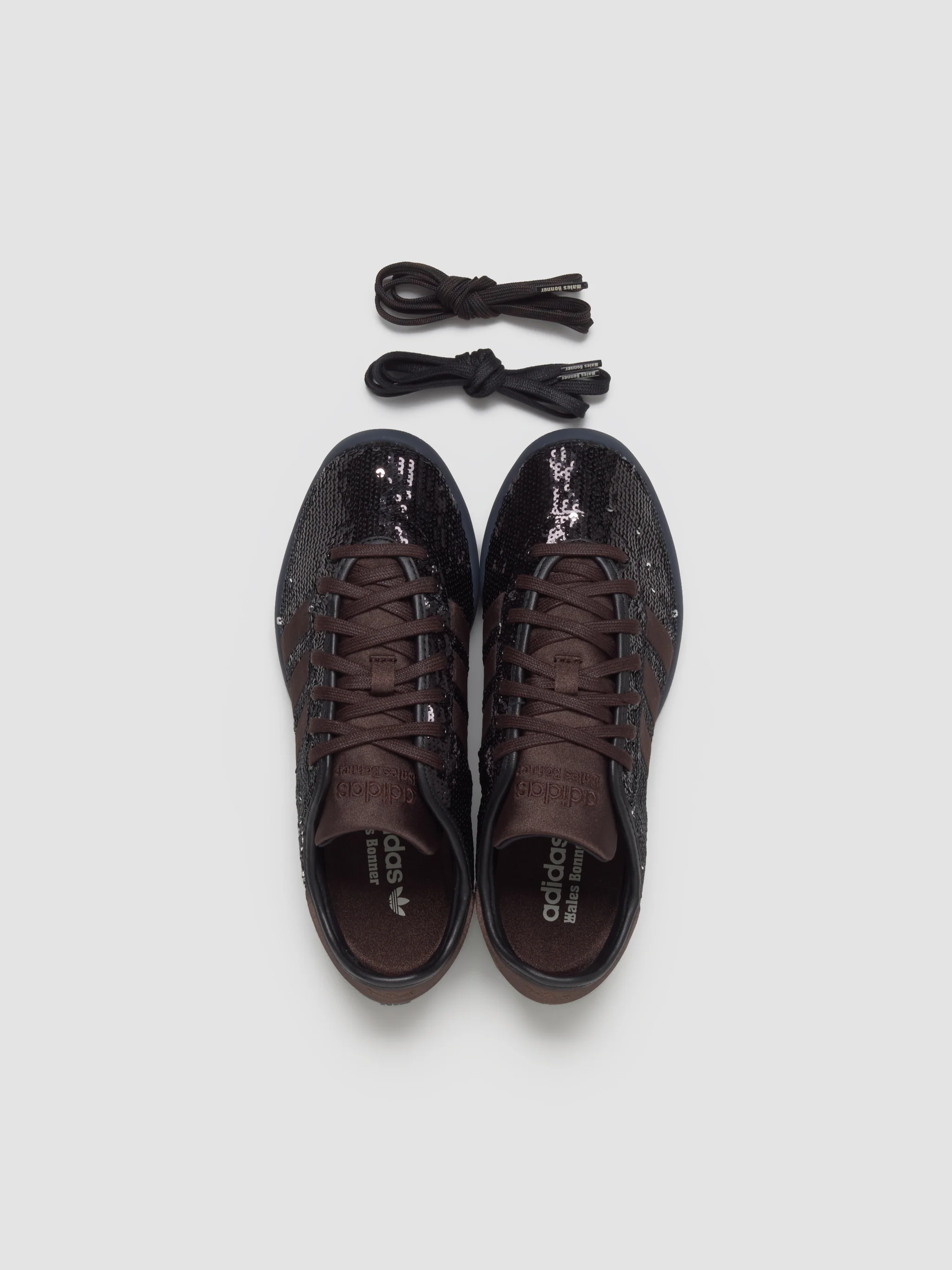 x Wales Bonner Karintha Sequin Sneaker in Dark Brown - Image 4