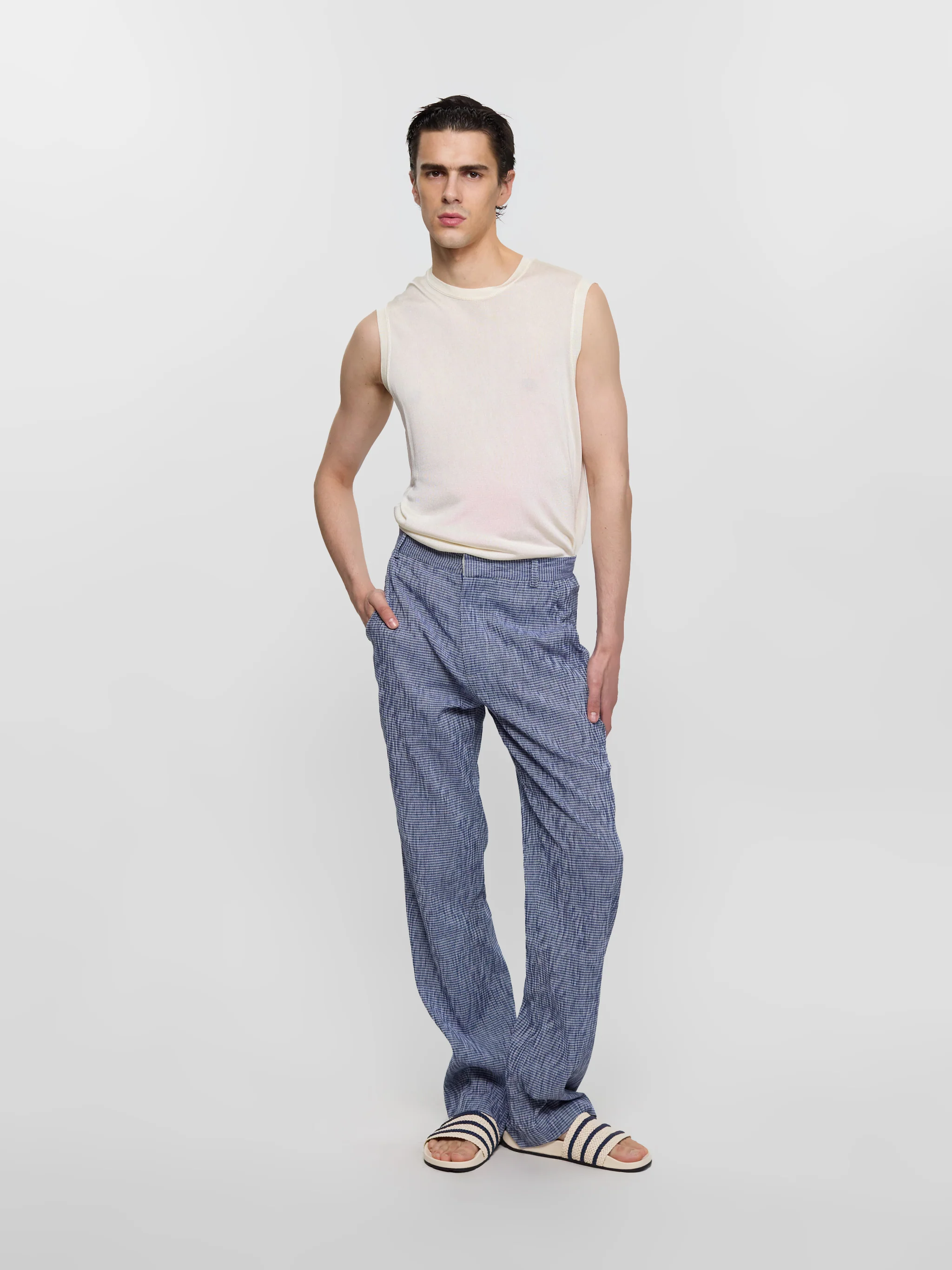 Yoryu Tailored Trousers in Blue - Image 4